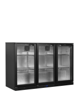 TEFCOLD Pobarinis šaldytuvas BA31H, 3 varstomos stiklinės durys, 311 l., 1350 x 520 x 900 mm 45472 | E-gastro