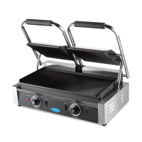 MAXIMA Kontaktinis grilis, dviguba grotuota plokštė, 2 × 22 cm 09300435 | E-gastro