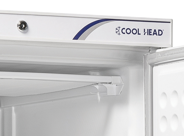 COOL HEAD Vertikalus šaldiklis QNG400, stiklinės durys, baltas, 400 l. QNG 400 | E-gastro
