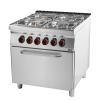 REDFOX Dujinė viryklė su 4 degikliais ir elektrine konvekcine orkaite GN 1/1 SPT 90/80 11 GE 00012311 | E-gastro