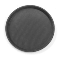 HENDI Serviravimo padėklas iš polipropileno, neslystantis, apvalus, Ø360×(H)20 mm, juodas 878132 | E-gastro
