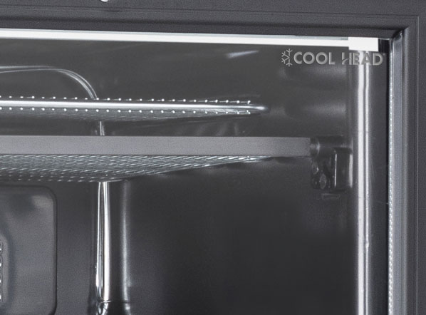 COOL HEAD Šaldiklis su švieslente TNG390CB, stiklinės durys, juodas, 300 l. TNG 390CB | E-gastro