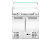 ARKTIC Šaldomas 2 durų salotų stalas su stikline vitrina, 900x695x(H)1270mm 236185 | E-gastro