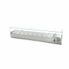 MAXIMA Stalviršinis paruošimo šaldytuvas 200 cm 9 × 1/3 GN su stiklo gaubtu 09400335 | E-gastro