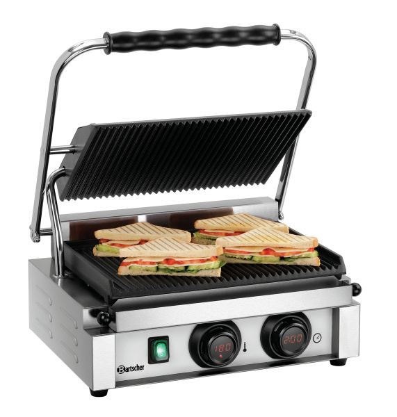 BARTSCHER Elektrinis kontaktinis grilis "Panini-MDI" 1R, rifliuotas viršus ir apačia, 230V/2,2kW A150974  | E-gastro