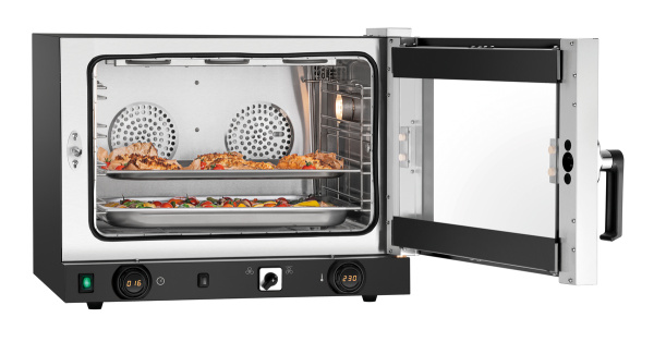 BARTSCHER Konvekcinė krosnis AT230-MDI S, juoda, su grilio funkcija, 4 GN 1/1, 230V/3kW 120827 | E-gastro