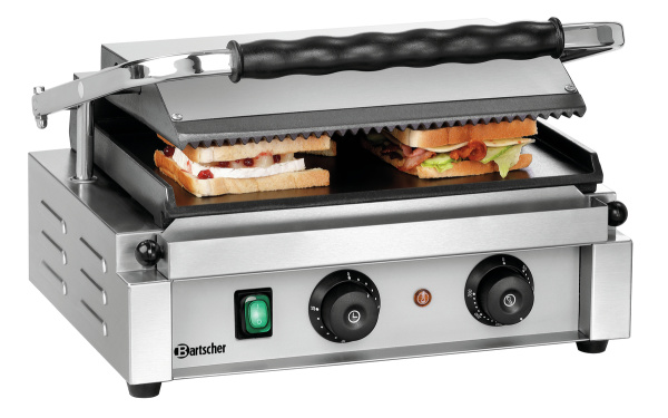 BARTSCHER Elektrinis kontaktinis grilis "Panini-T" 1GR, rifliuotas viršus ir lygi apačia, 230V/2,2kW A150776 | E-gastro