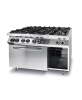 HENDI „Kitchen Line“ 6 degiklių dujinė viryklė su elektrine konvekcine orkaite GN1/1 225899 | E-gastro