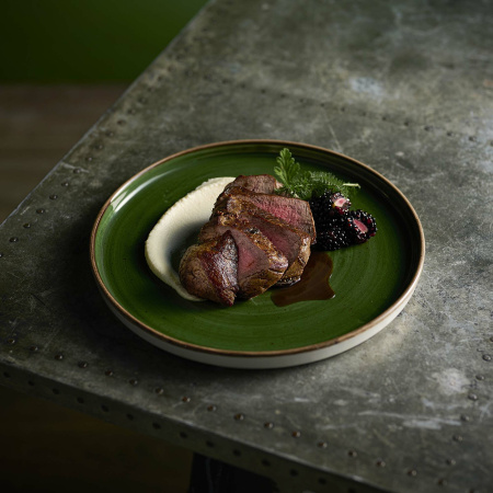 FINE DINE Lėkštė aukštu krašteliu Sorrel, žalia, ø210 mm, 6 vnt. SSRSWP211 | E-gastro