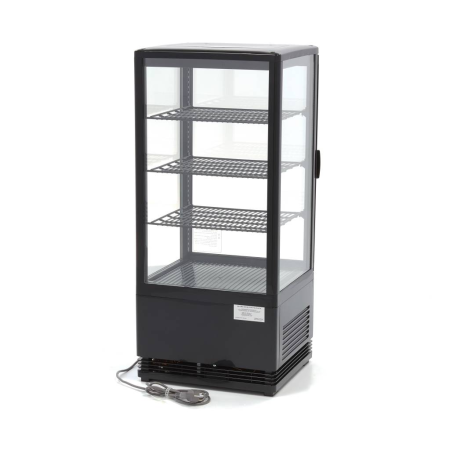 MAXIMA Vitrininis šaldytuvas 78 L 43 cm juodas 09400806 | E-gastro