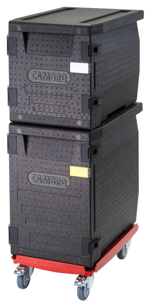 CAMBRO Vežimėlis Camdolly termokonteineriams Cam GoBox GN 1/1, raudonas, 692x426x(H)167 mm CD3253EPP158 | E-gastro