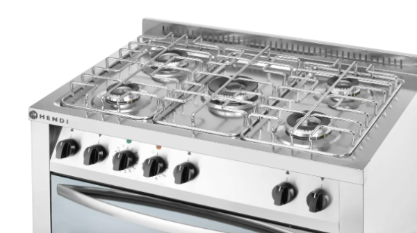 HENDI 5 degiklių dujinė viryklė, 230V/3000W 226254 | E-gastro