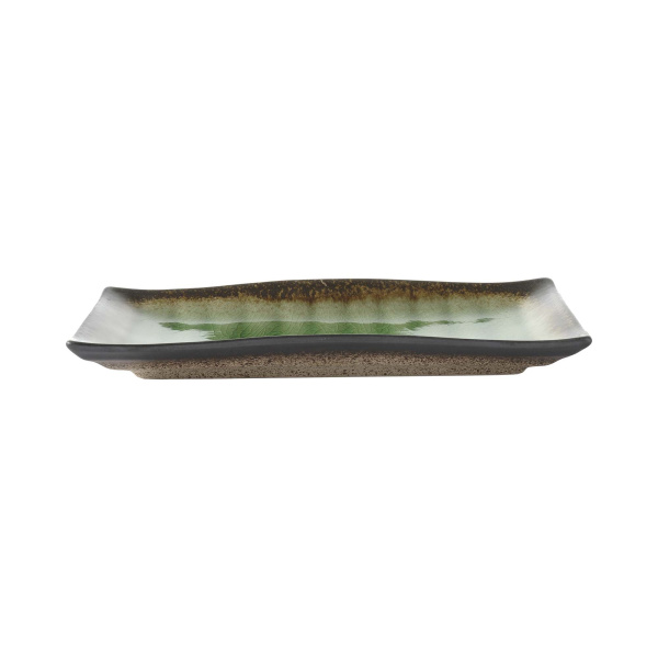 FINE DINE Stačiakampė lėkštė Beryl, žalia, 272x150mm, 3 vnt. 772874 | E-gastro
