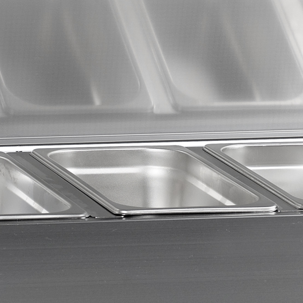 TEFCOLD Vitrininis šaldytuvas GN1/4 VK33-200 S/S LID 16512 | E-gastro