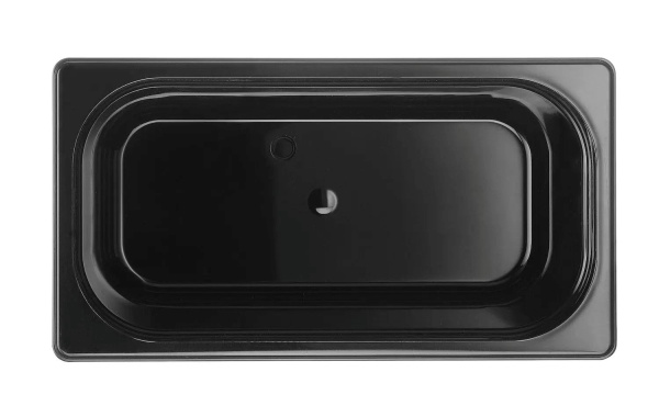 HENDI GN 1/3 konteineris iš juodo polikarbonato, 7,8L, Juodas, 325x176x(H)200mm