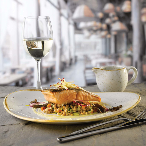 FINE DINE Lėkštė Barley, kreminė, ø210 mm, 6 vnt. SWHSOG81 | E-gastro