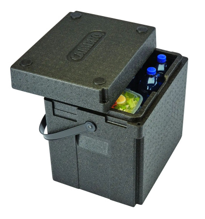 CAMBRO Termokonteineris Cam GoBox gėrimams, pakrovimas iš viršaus, 35L, Juodas, 420x335x(H)420mm EPPBEVBKST110 | E-gastro