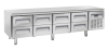 COOL HEAD Šaldomas stalas su 8 stalčiais UGN4180, GN 1/1, 230V/282W, 700x650x2239 mm UGN 4180 | E-gastro