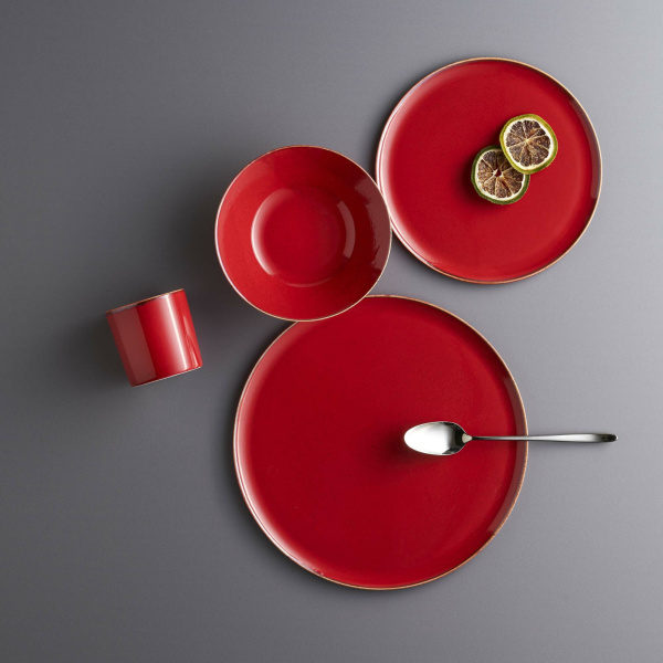 FINE DINE Lėkštė Magma, raudona, ø300 mm, 6 vnt. 04ALM002282 | E-gastro