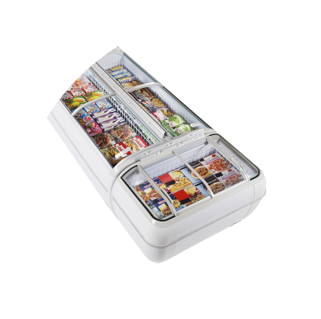 TEFCOLD Juodas prekybinis šaldiklis TWIN 220B F 17332 | E-gastro
