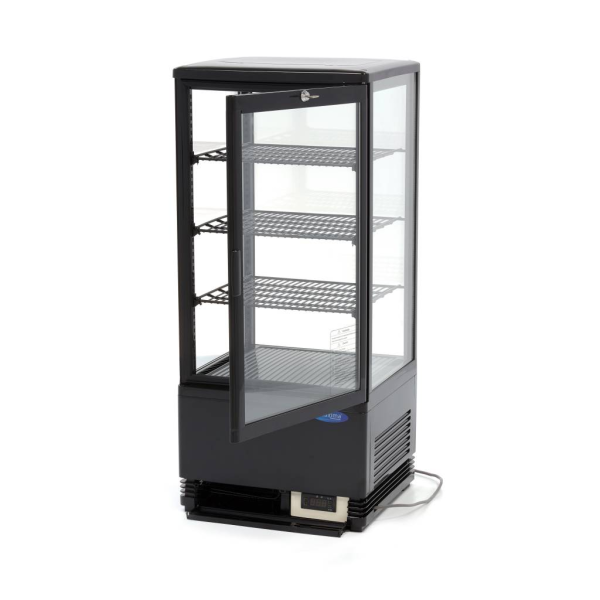 MAXIMA Vitrininis šaldytuvas 78 L 43 cm juodas 09400806 | E-gastro