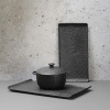 FINE DINE Stačiakampė lėkštė Crust, juoda, 295x148 mm, 3 vnt. 769836 | E-gastro