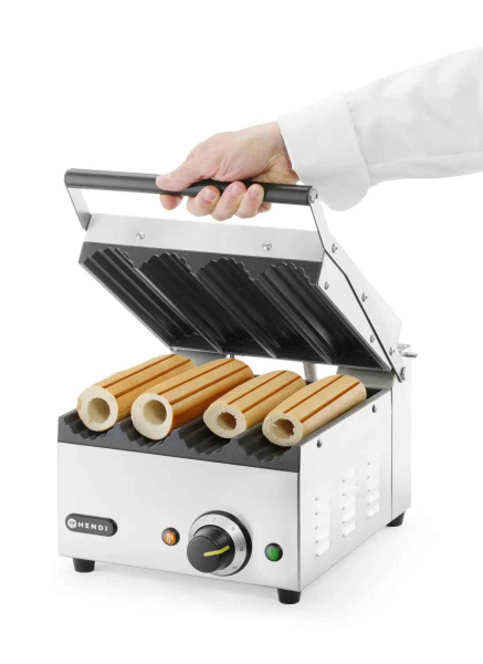 HENDI Kontaktinis grilis dešrainiams ir lavašams, 220-240V/1800W, 385x285x(H)254mm 263594 | E-gastro