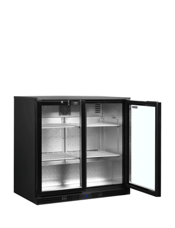 TEFCOLD Pobarinis šaldytuvas DB201H, 2 varstomos stiklinės durys, 190 l., 600 x 520 x 870 mm 44726 | E-gastro