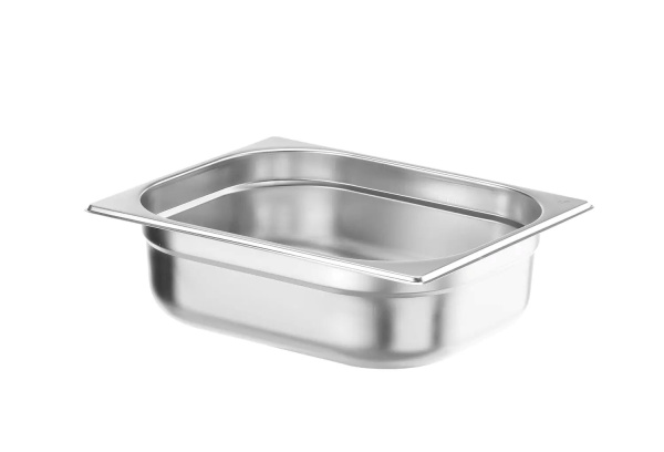 HENDI Konteineris GN 1/2, Budget Line, 6,5L, nerūdijantis plienas, 325x265x(H)100mm 800331 | E-gastro