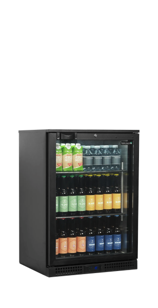 TEFCOLD Pobarinis šaldytuvas BA16H, 1 varstomos stiklinės durys, 125 l., 600 x 520 x 870 mm 45469 | E-gastro