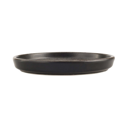 FINE DINE Lėkštė aukštu krašteliu Ironstone, juoda, ø150 mm, 6 vnt. 04SWA000081 | E-gastro