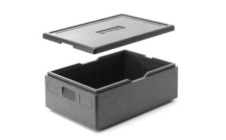 HENDI Termokonteineris iš kopolimero piocelan, Kitchen Line, GN 1/1, 53L, Juodas, 707432 | E-gastro