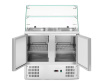 ARKTIC Šaldomas 2 durų salotų stalas su stikline vitrina, 900x695x(H)1270mm 236185 | E-gastro