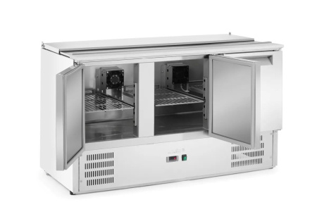 ARKTIC 3 durų šaldomas stalas salotoms su atlenkamuju dangčiu, 368L, 1365x700x(H)860mm 236178 | E-gastro
