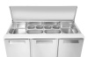 ARKTIC 3 durų šaldomas stalas salotoms su atlenkamuju dangčiu, 368L, 1365x700x(H)860mm 236178 | E-gastro