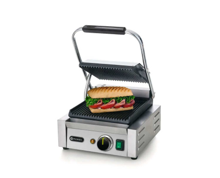 HENDI Vienpusis kontaktinis grilis, rifliuotas viršus ir apačia, 310x375x(H)216mm 263501 | E-gastro