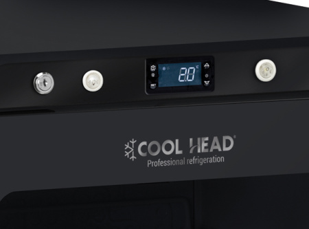 COOL HEAD Pobarinis šaldytuvas QRG200B, stiklinės durys, juodas, 200 l. QRG 200B | E-gastro