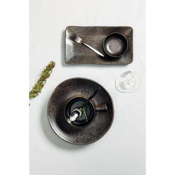 FINE DINE Puodelis Ironstone, juodas, 295 ml, 6 vnt. 04SWA000009 | E-gastro