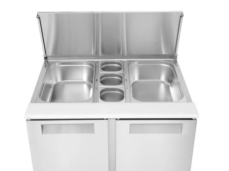 ARKTIC 2 durų šaldomas stalas salotoms su atlenkamuju dangčiu, 247L, 900x700x(H)860mm 236161 | E-gastro
