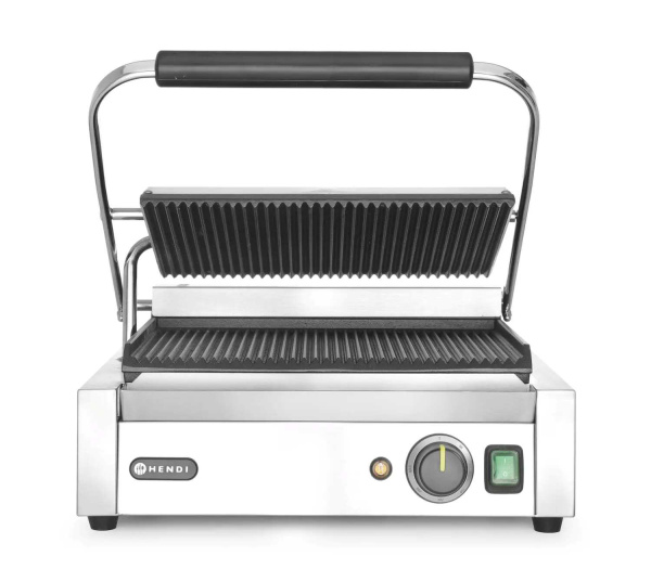 HENDI Kontaktinis grilis Panini, rifliuotas viršus ir apačia, 430x375x(H)216mm 263655 | E-gastro