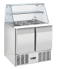 COOL HEAD Saladetė su stikline vitrina CR90A, 2xGN1/1, 230V/142,4W, 700x1295x900 mm CRQ 90A | E-gastro