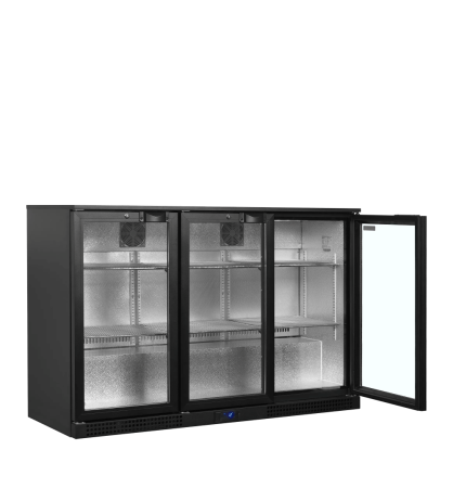 TEFCOLD Pobarinis šaldytuvas BA31H, 3 varstomos stiklinės durys, 311 l., 1350 x 520 x 900 mm 45472 | E-gastro