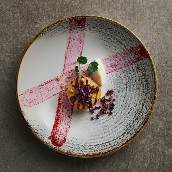 FINE DINE Dubuo Homespun Accents, pilka, ø248 mm, 12 vnt. HAJGEVB91 | E-gastro