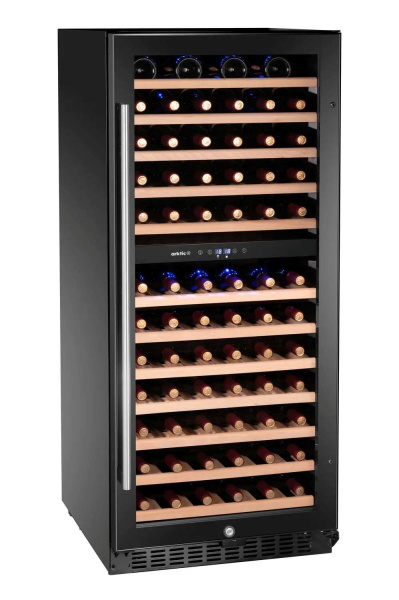ARKTIC Vyno šaldytuvas, 2 zonų, 124 buteliai, 265L, Juodas, 570x595x(H)1400mm 237120 | E-gastro