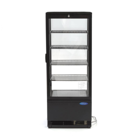 MAXIMA Vitrininis šaldytuvas 98 L 43 cm juodas 09400811 | E-gastro