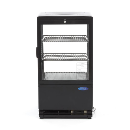 MAXIMA Vitrininis šaldytuvas 58 L 43 cm juodas 09400801 | E-gastro