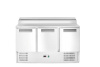 ARKTIC 3 durų šaldytuvo stalas su antstatu 1365x695x(H)955mm 236239 | E-gastro