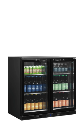 TEFCOLD Pobarinis šaldytuvas DB201H, 2 varstomos stiklinės durys, 190 l., 600 x 520 x 870 mm 44726 | E-gastro