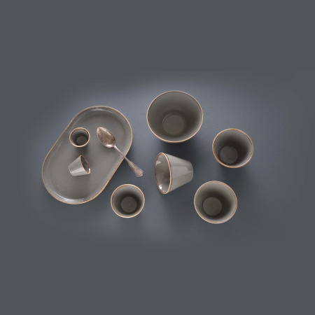FINE DINE Trikampis dubuo Stone, tamsiai pilkas, ø 200 mm, 6 vnt. 04ALM007967 | E-gastro