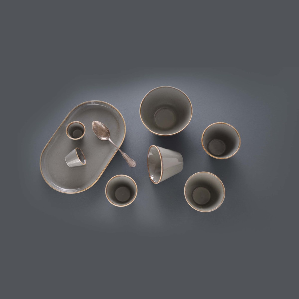FINE DINE Trikampis dubuo Stone, tamsiai pilkas, ø 200 mm, 6 vnt. 04ALM007967 | E-gastro
